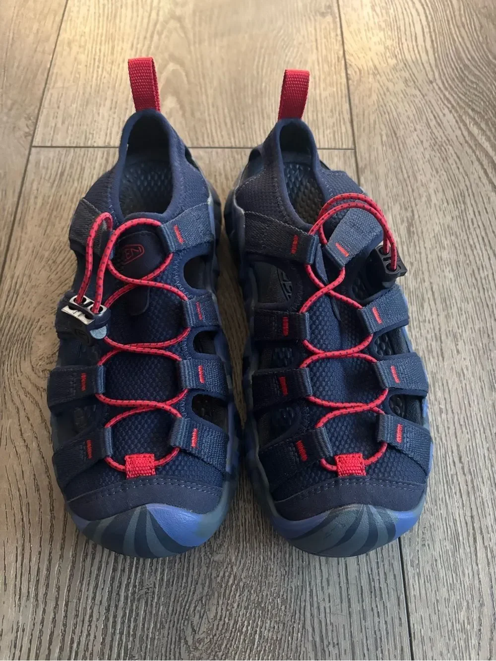 Keen Kids Navy and Red Outdoor Sandals NWOT